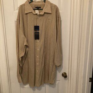 NWT Castagne Tan Long Sleeve Linen Shirt - Men 4XT
